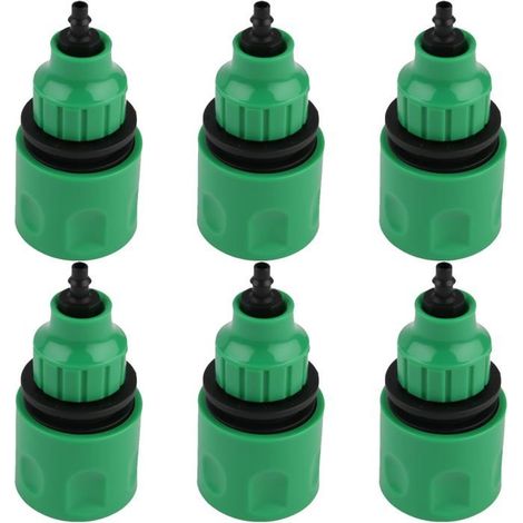 Lot de 6 raccords rapides plastique 4/7 et 8/11mm, adaptateur robinet pour tuyau 4-9mm, irrigation jardin (1/4)