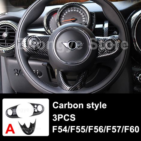 (A-17) Autocollants modifiés style fibre de carbone compatibles avec les accessoires MINI ONE Cooper S JCW CLUBMAN F54 F55 F56 F57 F60 Countryman
