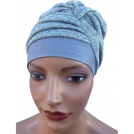 Turbante Ela 505 para mujer, gorro de punto cálido, suave, drapeado. (1/5)