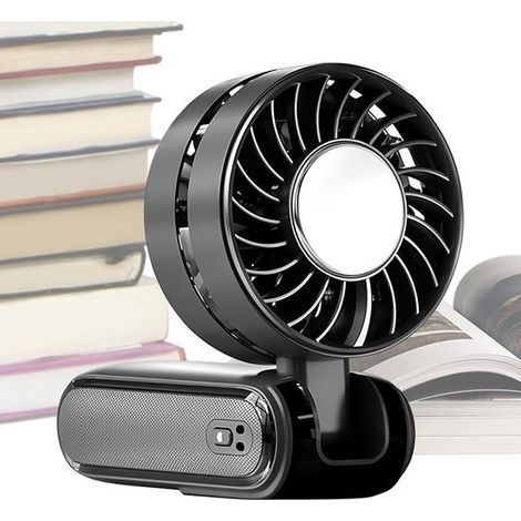 Ventilatore portatile compatto，ventilatore portatile pieghevole compatto con display digitale，Velocità regolabile，batteria a lunga durata (1/2)