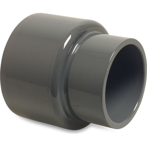 Mega Reduziermuffe PVC-U 63 mm x 50 mm Klebemuffe 16 bar, grau