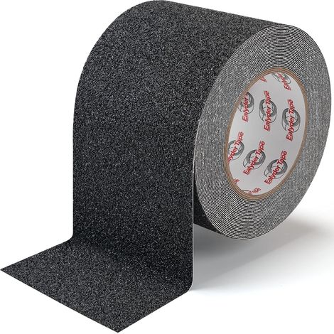 Ruban Antidérapant 10cmx10m Noir Autocollant Haute Traction Int/Ext Ruban de sécurité antidérapant pour marches, escaliers (1/5)