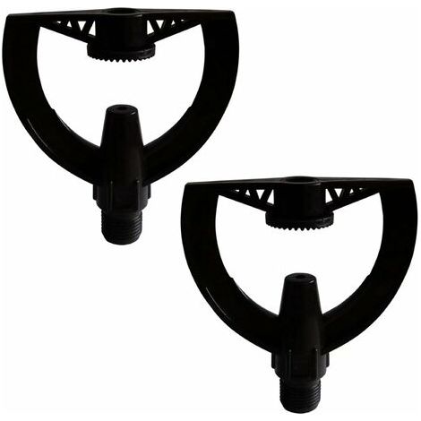 Asperseur 360 Arroseur De Pelouse Arroseur Automatique D'arrosage De Jardin Rotatif À 360 Arroseurs Circulaires D'irrigation pour L'arrosage des Fleurs des Plantes Applied Noir 2 pièces, (1/5)