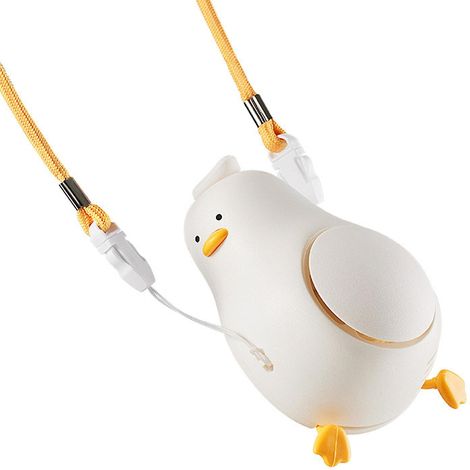 Mini ventilateur portable à suspendre autour du cou, mains libres, rechargeable, idéal pour les voyages, le sport et le bureau. (1/4)