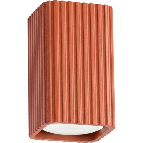 Plafonnier RAYO 10 ocre rouge aluminium 1xGU10 6cm Sollux (1/5)