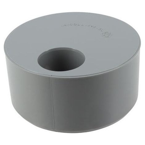 Spina di riduzione in PVC incorporata 125 mm maschio, 40 mm femmina.