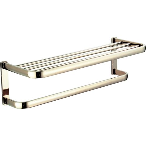 toallero de pared, latón dorado, elegante soporte para toallas para baño y cocina, diseño moderno, anticorrosión.
