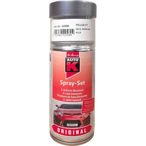 Bombe de peinture pour carrosserie - Peugeot - KCA Gris artense - 150 ml - Auto K