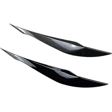 Glänzende Scheinwerferblenden-Aufkleber für BMW 3er F30 F31 318i 320i (2012–2018), ABS-Carbon-Schwarz