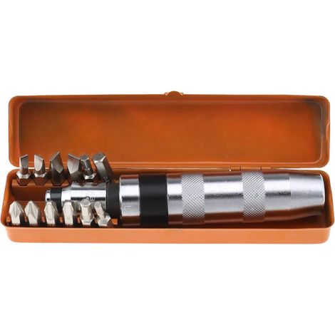 Coffret de 13 visseuses à chocs avec coffret de rangement en métal, embout carré multi-embouts 1/2", adaptateur pour embout plat Phillips 8 mm (1/5)
