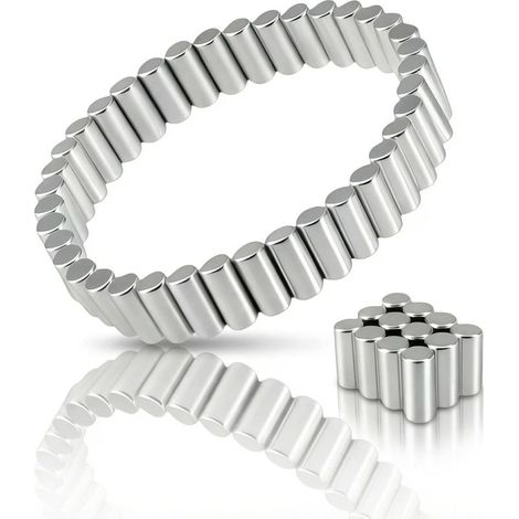 Aimants cylindriques en néodyme 4.3 9mm, 50 aimants à tige minuscule pour tableau blanc, réfrigérateur, aimants de carte, bracelet magnétique pour hommes et femmes, bijoux à bague (1/5)