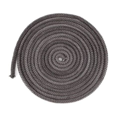 Cordon d'étanchéité, joint de remplacement pour porte de cheminée et de poêle, fibre de verre, gris foncé, 10 mm x 3 m (1/5)
