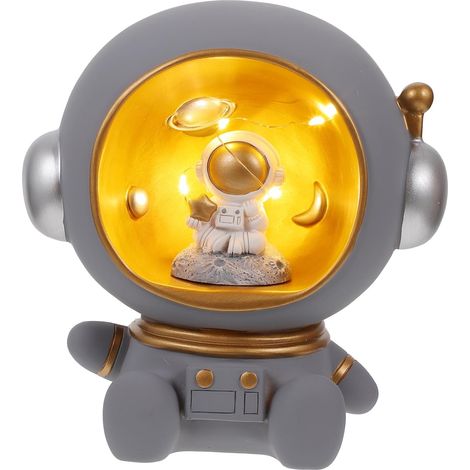1 x Veilleuse astronaute en résine, lampe de bureau à économie d'énergie, décoration de chambre originale (1/5)