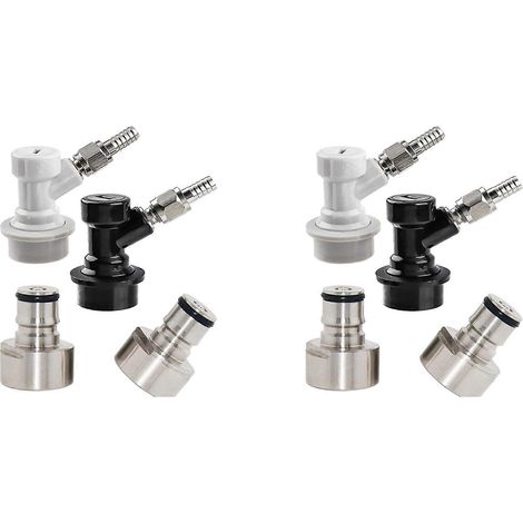 4x Kugelkupplungs-Adapter für Fasskupplungen, Schnellkupplungs-Umrüstsatz, 5/8-Zoll-Gewinde-Fasskupplung, Edelstahl, Gas (1/5)