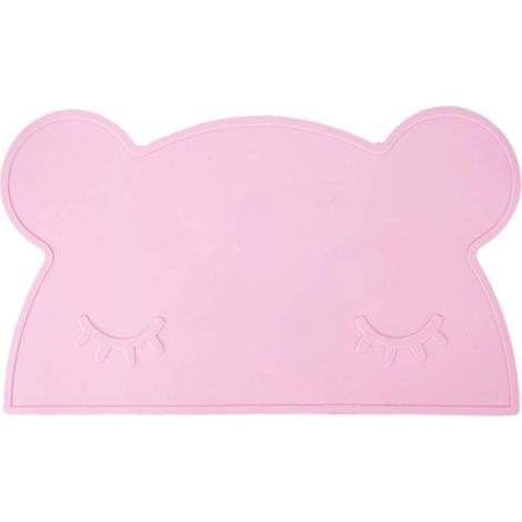 Children's Placemat Bear Silicone Waterproof Non-Slip Washable Baby Plate Place(pink) (1/5)