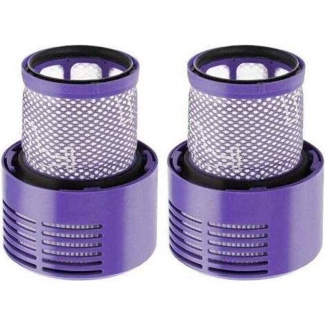 Lot De 2 Filtre Lavable Pour Aspirateur Dyson Série V10 Sv12 Avec Une Brosse De Nettoyage Et Chiffon, Filtre De Rechange Dyson Pour Série V12 Sv12, Remplacement Dy-969082-01 (1/5)