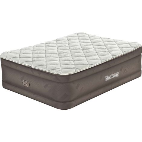 Bestway Luftbett 203 x 152 x 51 cm Fortech mit Reißverschlussbezug mit integrierter Elektropumpe für 2 Personen (1/5)