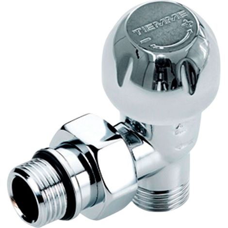Detentor de Escuadra para Radiador con Unión para Tubo de Cobre/PEX/Multicapa - Rosca 1/2" Macho - Cromado Brillante - Tiemme