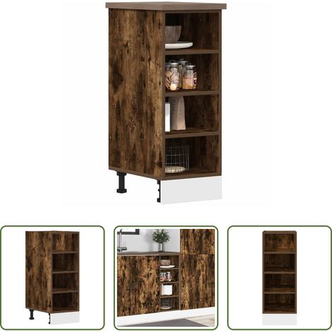 Holzwerkstoff - Unterschrank Riga Räuchereiche 30x44,5x81,5 cm Holzwerkstoff (1/5)