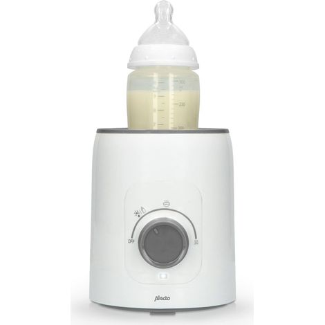 Alecto BW600 - Calentador de biberones para bebé, esterilizador para biberones y calentador de biberones sin BPA, color blanco