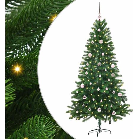 Árbol de Navidad con 150 LED con soporte Verde 150 cm PE