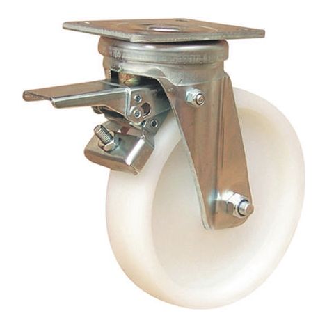 Roulette industrielle Pivotant avec frein Guitel Hervieu, Acier galvanisé, Ø 150mm, 700kg ( Prix pour 1 )