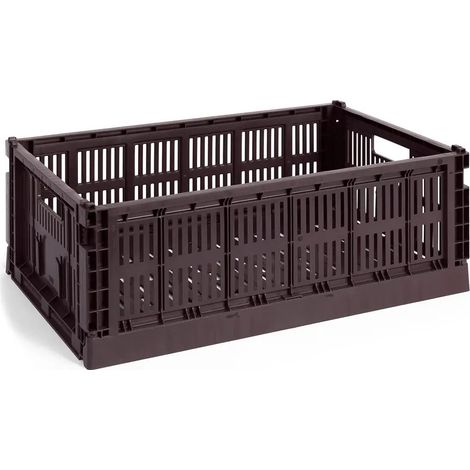 [NEUWERTIG] B-Ware Hay Korb Aufbewahrungskorb Kiste Colour Crate L Bordeaux Recycled Polypropylen