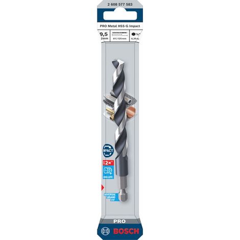 Bosch PRO Spiralbohrer Metal HSS-G Impact, 9,5 x 81 x 125 mm (1/5)