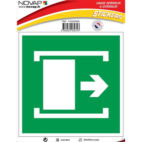 Panneau Faire coulisser pour ouvrir - Vinyle adhésif 200x200mm - 4032313