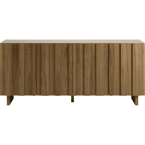 PERLA - Buffet 180cm en MDF Chêne foncé (1/5)
