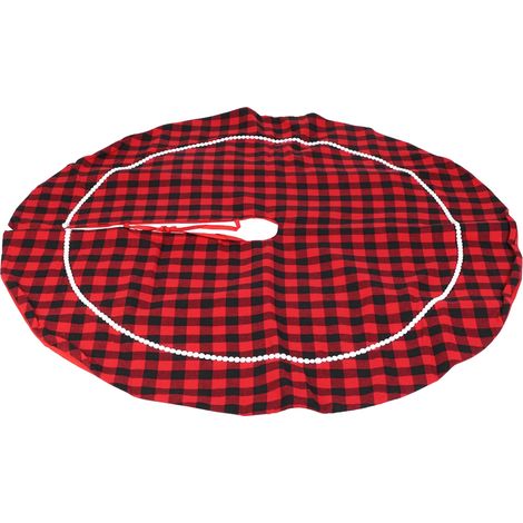 Tapis de Noël pour sapin, carpette décorative de fête, moquette ronde de sol, décoration maison pour Noël, tapis de sapin de 60 cm, joyeux Noël, revêtement de sol festif (1/5)