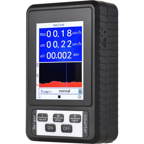 Compteur Geiger numérique LCD 2,8 pouces, détecteur de rayonnement nucléaire Geiger multifonctionnel, testeur de rayonnement ionisant β, γ et X (1/5)