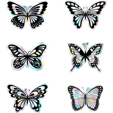 Lot de 6 Autocollants Statiques Anti-Collision de, Film Adhésif Amovible pour Fenêtres Intérieures, Protection Oiseaux pour Portes et Baies Vitrées, Adhésif Décoratif Anti-Impact (1/5)