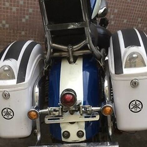 Motorrad-Kennzeichenhalterung, festes Rücklicht, robuster Kennzeichenhalter aus Aluminium für Lenker