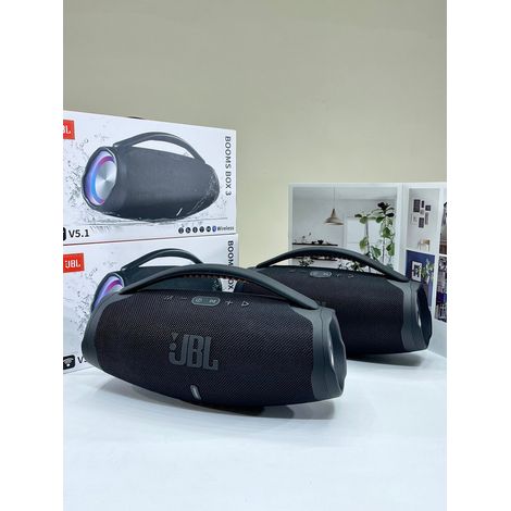 Enceinte sans fil Bluetooth JBL Boombox 3 – Basses puissantes – Technologie double membrane – Autonomie élevée – Idéale pour extérieur – Atfolix