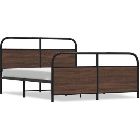 Maison Exclusive - Cadre de lit en métal sans matelas chêne marron 160x200 cm