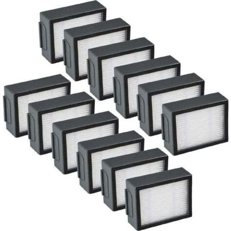 Lot de 12 filtres de rechange les aspirateurs robots iRobot pour Roomba séries E, I et J (pour i1, i1+, i3, i3+, i4, i5, i5+, i6, i6+, i7, i7+, i8, i8+, E5, E6, E7, J7) (1/4)