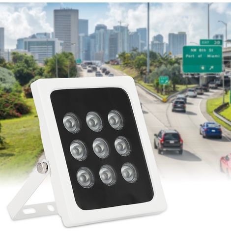 Lampe de sécurité infrarouge 9 LED 12V, étanche IP66 pour caméras de surveillance (1/5)