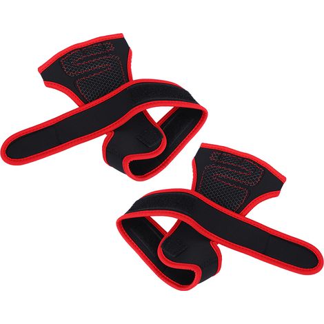 Gewichtheben-Handschuhe für Fitnessstudio, Training, Fitness, Radfahren, Handgelenkbandage, Workout, Sport, Rot, Größe M (1/5)