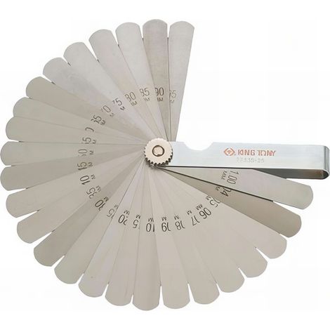 Jauges d'épaisseur 25 pièces 0,04-1,00 mm 13 x 85 mm - KY77335-25 (1/2)