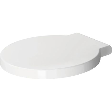 Duravit Asiento de inodoro Starck 1 blanco bisagras acero inoxidable, 0065810000