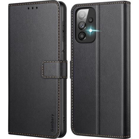 Samsung Galaxy A23 4G/5G Handyhülle Leder Klapphülle Schwarz Standfunktion (1/5)