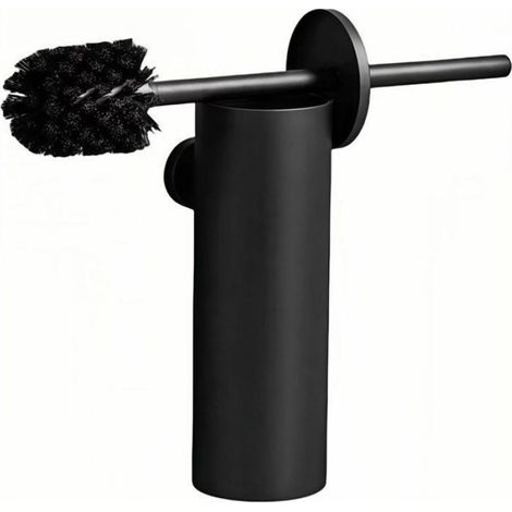 Brosse WC - Support de brosse WC - Acier inoxydable - Brosse WC ronde avec support - Suspendue - Amovible - Autoportante - V (1/5)