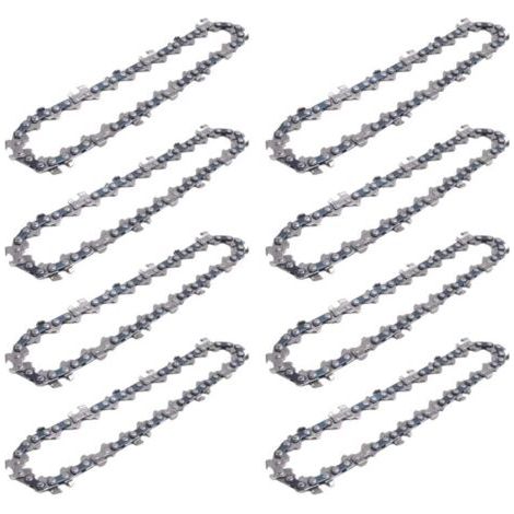 NALOOKAMIC  8 Pièces Chaîne Tronçonneuse 4 Pouces Acier pour Scie Élagueuse Électrique Accessoire Jardin Remplacement
