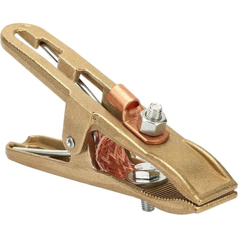 Pince de Soudage en Laiton, Borne de Mise à la Terre Forme A, 260A/300A/500A, Accessoire de Soudure avec Bonne Conductivité (1/5)