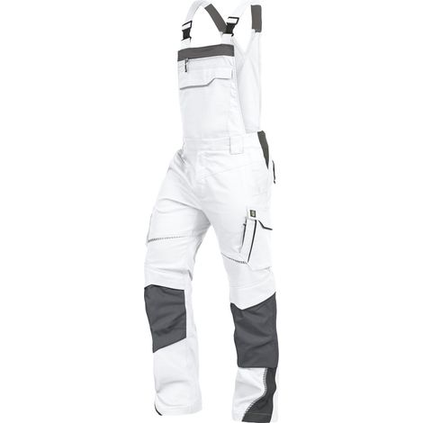 Triuso Leibwächter Latzhose Flex-Line FLEXL Gr. 40 weiß/grau