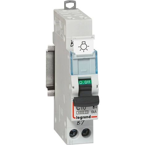 Legrand – Disjoncteur unipolaire 40A courbe C 6kA 230V – Bornes de connexion auto pour installation rapide – Protection circuits électriques