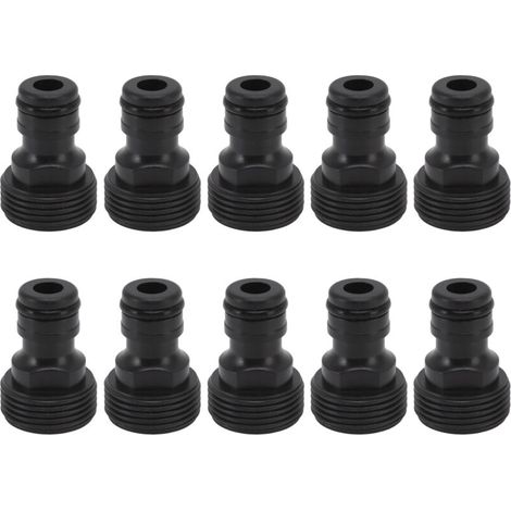 Connecteur de robinet G3/4, filetage mâle 25mm, tuyau à mamelon rapide en plastique, 10 pièces (1/5)