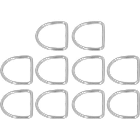 10 Anneaux D Acier Inoxydable 316 Soudés Demi-Ronds 3mm pour Planche de Surf et Kayak 25x22x3mm (1/5)