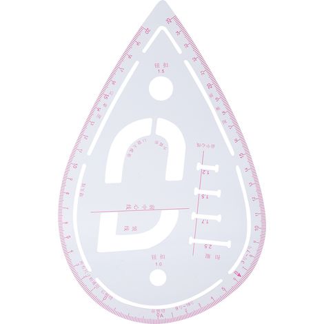 Règle de couture multifonction 6403 Plastique Durable Courbes précises pour patrons manches cols poches outil tailleur professionnel (1/5)